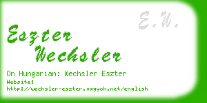 eszter wechsler business card